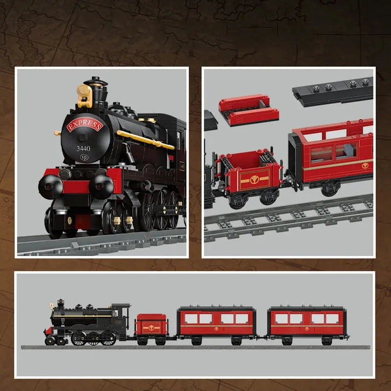 Building Blocks Expert MOC GWR Steam Locomotive Train Bricks Toy 59002 - 4