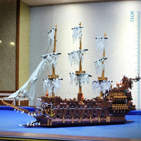 Thumbnail for Building Blocks Expert MOC Movie Flying Dutchman Pirate Ship Bricks Toys - 14