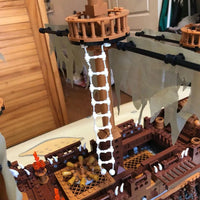 Thumbnail for Building Blocks Expert MOC Movie Flying Dutchman Pirate Ship Bricks Toys - 11
