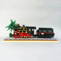 Thumbnail for Building Blocks Expert MOC Steam Locomotive Train Bricks Toys 59008 Construction Set Toys - 10