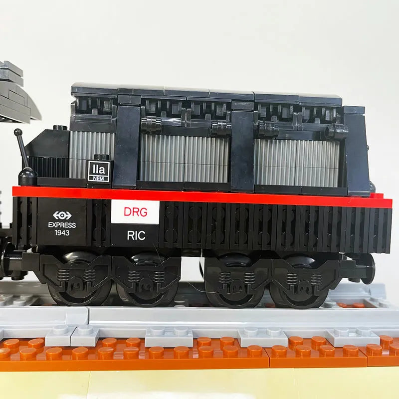Building Blocks Expert MOC Steam Locomotive Train Bricks Toys 59008 Construction Set Toys - 12