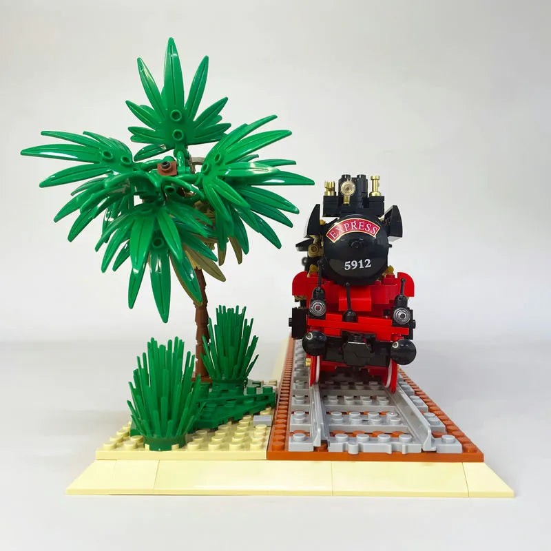 Building Blocks Expert MOC Steam Locomotive Train Bricks Toys 59008 Construction Set Toys - 3