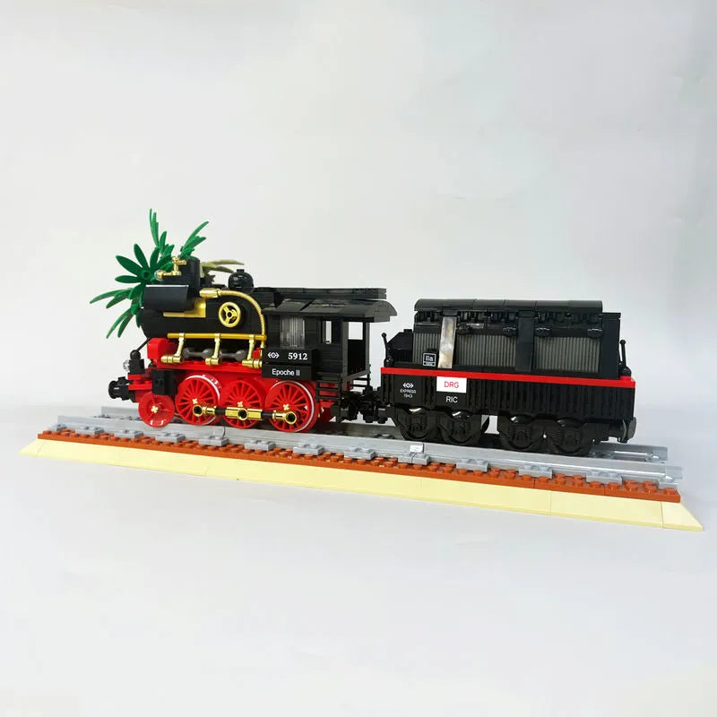 Building Blocks Expert MOC Steam Locomotive Train Bricks Toys 59008 Construction Set Toys - 6