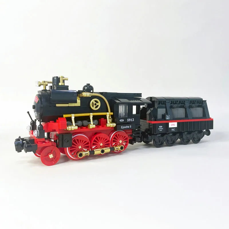 Building Blocks Expert MOC Steam Locomotive Train Bricks Toys 59008 Construction Set Toys - 5