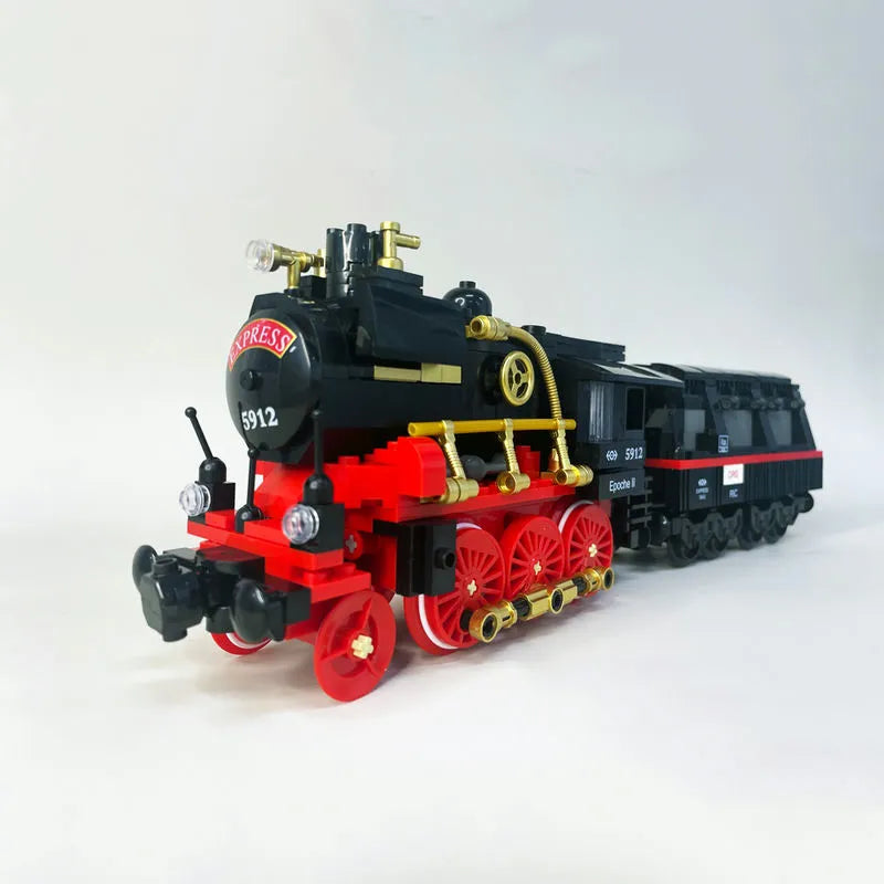 Building Blocks Expert MOC Steam Locomotive Train Bricks Toys 59008 Construction Set Toys - 7