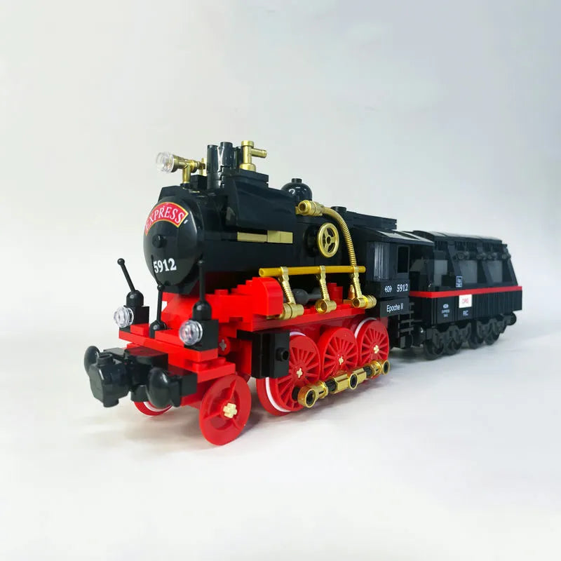 Building Blocks Expert MOC Steam Locomotive Train Bricks Toys 59008 - 7