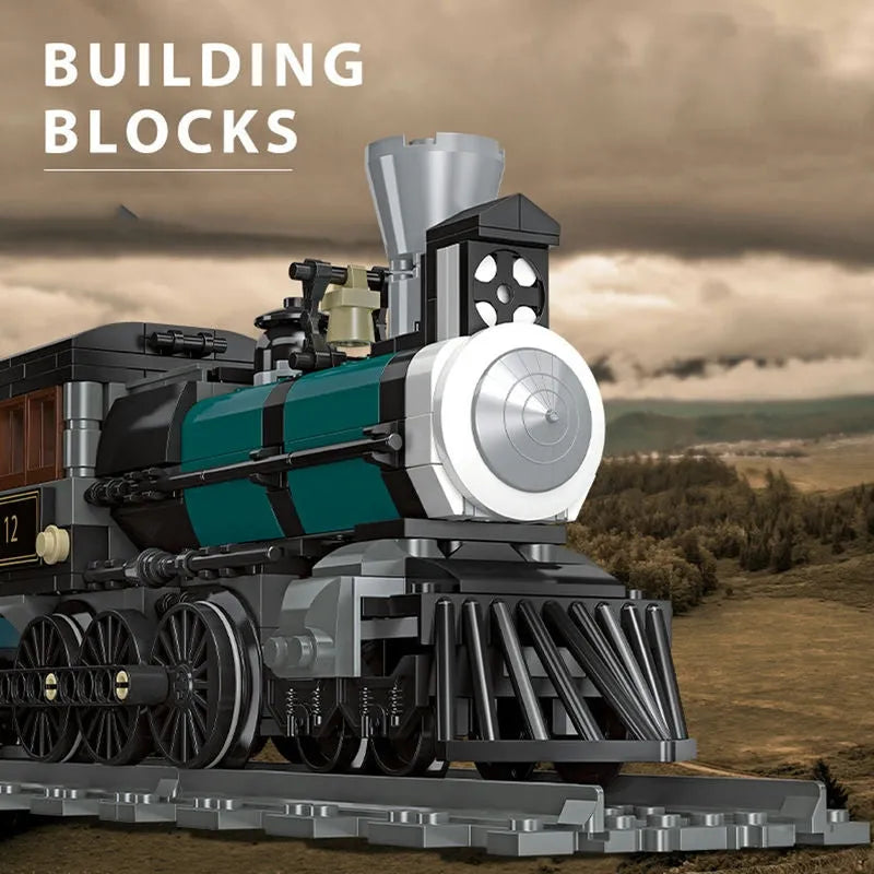 Building Blocks Expert MOC TH - 10 Steam Locomotive Train Bricks Toy 59001 - 7