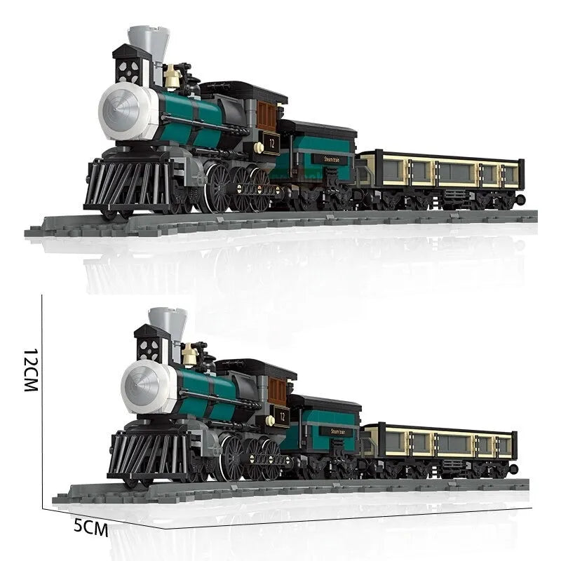 Building Blocks Expert MOC TH - 10 Steam Locomotive Train Bricks Toy 59001 - 6