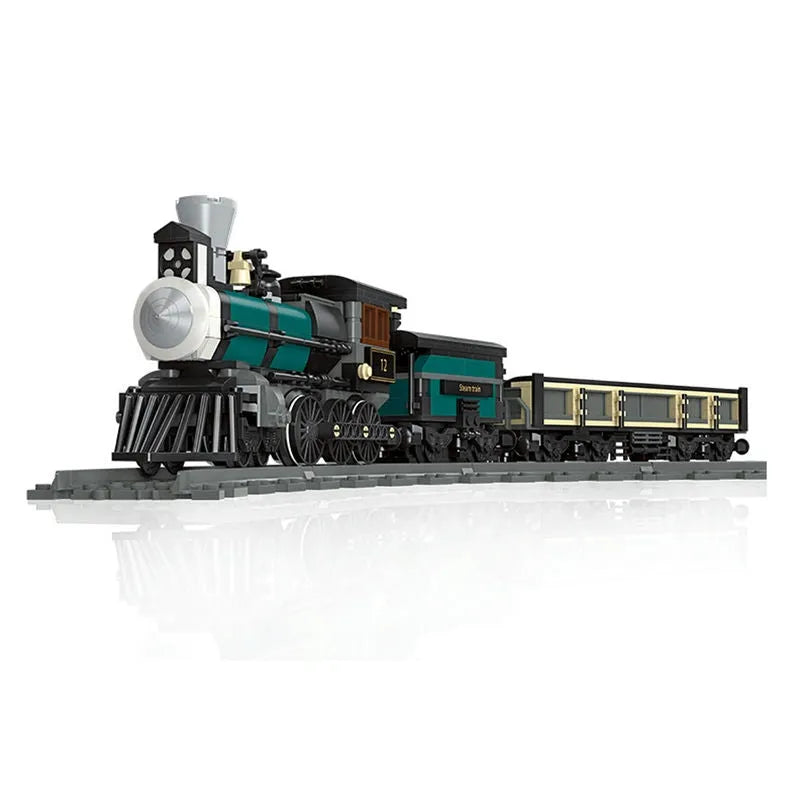 Building Blocks Expert MOC TH - 10 Steam Locomotive Train Bricks Toy 59001 - 1