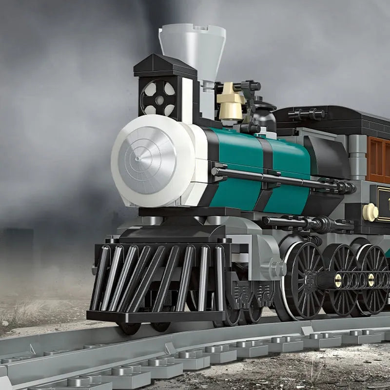 Building Blocks Expert MOC TH - 10 Steam Locomotive Train Bricks Toy 59001 - 2