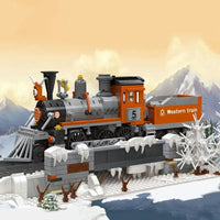 Thumbnail for Building Blocks Expert MOC West Train Railway Locomotive Bricks Toy 59009 - 2