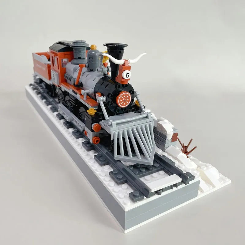 Building Blocks Expert MOC West Train Railway Locomotive Bricks Toy 59009 - 9