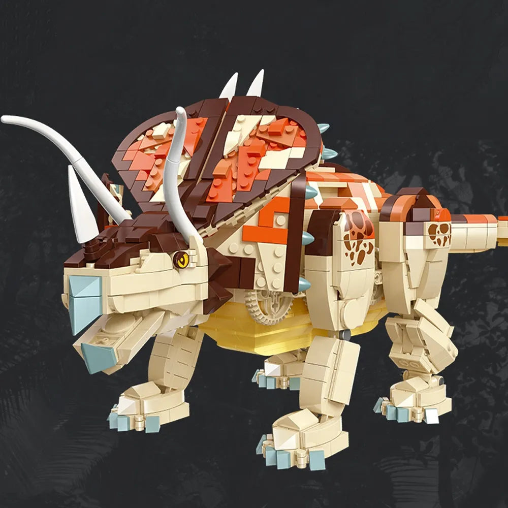 Building Blocks Mechanical MOC Triceratops Dinosaur World Bricks Toy - 3