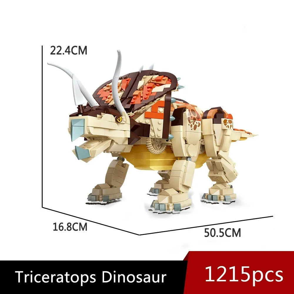 Building Blocks Mechanical MOC Triceratops Dinosaur World Bricks Toy - 6