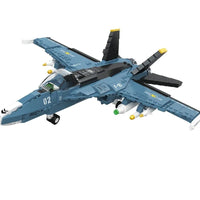 Thumbnail for Building Blocks Military Aircraft Tech MOC F - 16 Fighter Jet Bricks Toy - 1