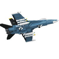 Thumbnail for Building Blocks Military Aircraft Tech MOC F - 16 Fighter Jet Bricks Toy - 3