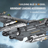 Thumbnail for Building Blocks Military MOC FC-31 Aircraft Jet Fighter Plane Bricks Toys Construction Set Toys - 4