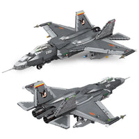 Thumbnail for Building Blocks Military MOC FC-31 Aircraft Jet Fighter Plane Bricks Toys Construction Set Toys - 1