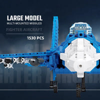 Thumbnail for Building Blocks Military MOC SU-35 Fighter Aircraft Jet Plane Bricks Toys - 5