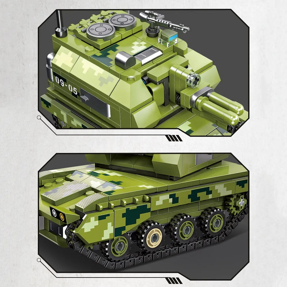 Building Blocks Military Type 05 Self-Propelled Howitzer Tank Bricks Toy Construction Set Toys - 4
