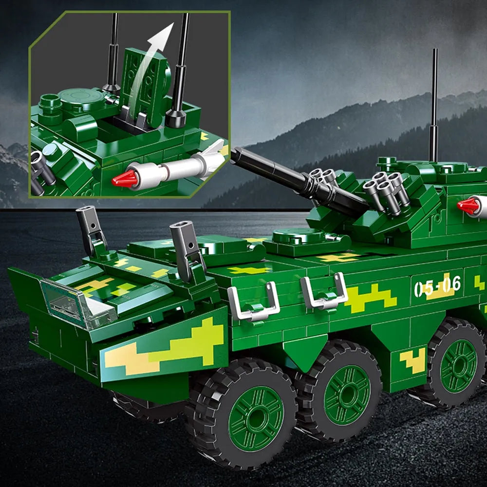 Building Blocks Military Type 09 Armored Infantry Fighting Vehicle Bricks Toy - 3