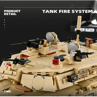 Thumbnail for Building Blocks Military USA M1A2 Abrams Main Battle Tank Bricks Toy - 6