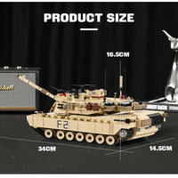 Thumbnail for Building Blocks Military USA M1A2 Abrams Main Battle Tank Bricks Toy - 7
