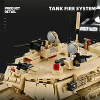 Thumbnail for Building Blocks Military USA M1A2 Abrams Main Battle Tank Bricks Toy - 3