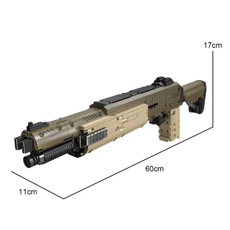 Building Blocks Military Weapon MOC STF12 Shotgun Gun Bricks Toy - 5