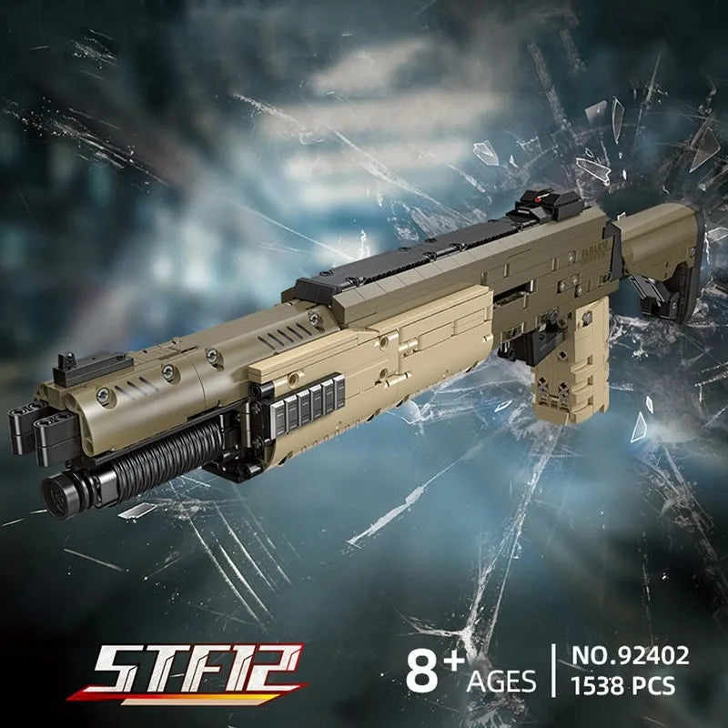 Building Blocks Military Weapon MOC STF12 Shotgun Gun Bricks Toy - 6