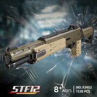 Thumbnail for Building Blocks Military Weapon MOC STF12 Shotgun Gun Bricks Toy - 6