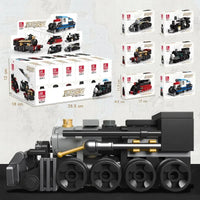 Thumbnail for Building Blocks Mini Train Collection MOC Locomotive Bricks Toys - 3