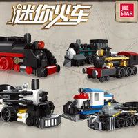 Thumbnail for Building Blocks Mini Train Collection MOC Locomotive Bricks Toys Construction Set Toys - 5