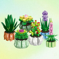 Thumbnail for Building Blocks MIX Succulent Potted Plants Bricks MOC Kids Toys 92314 - 3