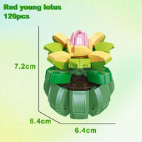 Thumbnail for Building Blocks MIX Succulent Potted Plants Bricks MOC Kids Toys 92314 - 6
