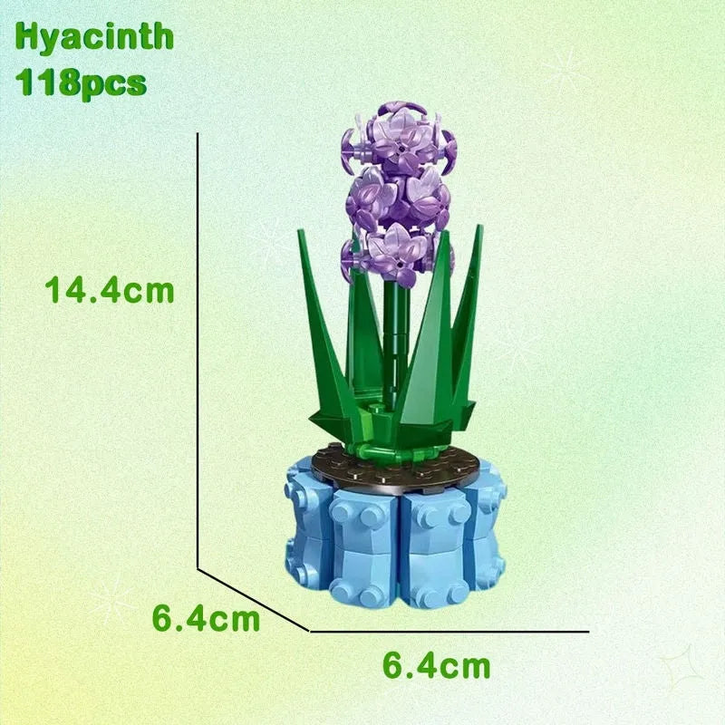 Building Blocks MIX Succulent Potted Plants Bricks MOC Kids Toys 92314 - 9