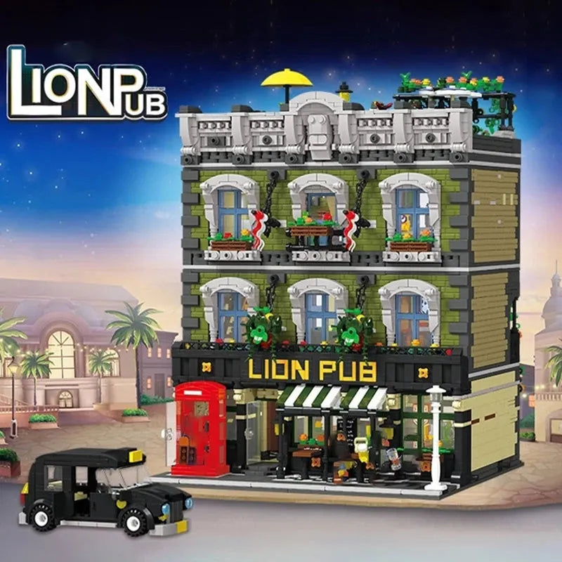 Building Blocks MOC 89107 Expert Lions Pub Club House Bricks Toys - 2