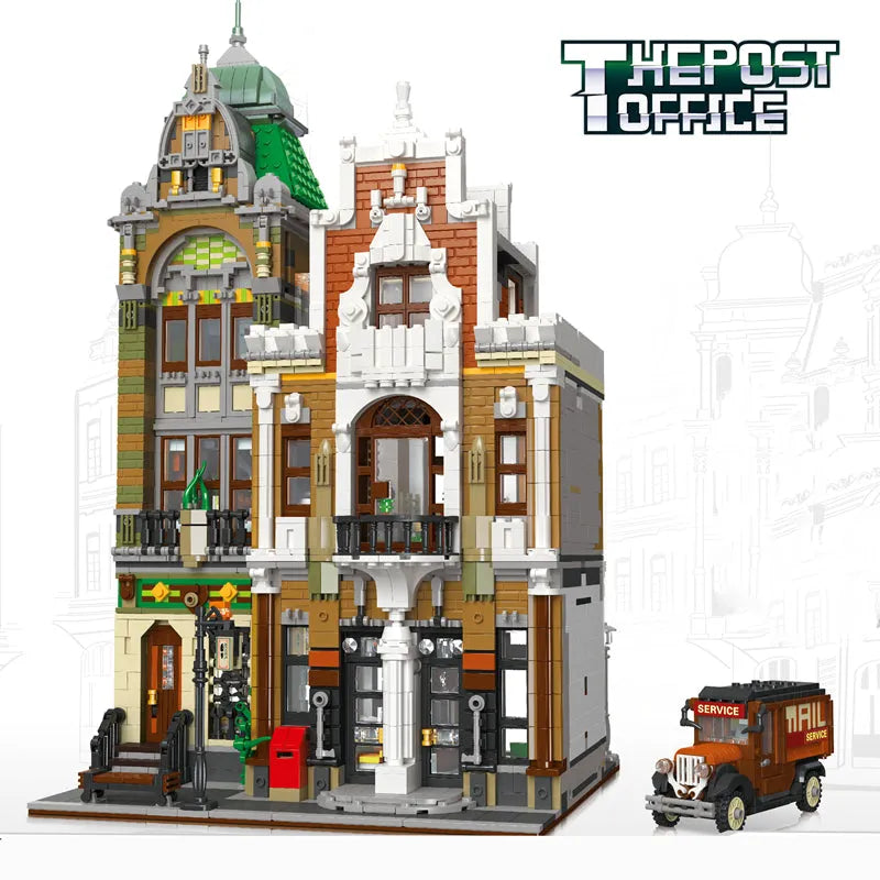Building Blocks MOC 89126 Creator Expert City Post Office Bricks Toy - 2