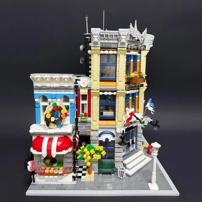 Building Blocks MOC 89134 Creator Expert City Police Station Bricks Toy - 4