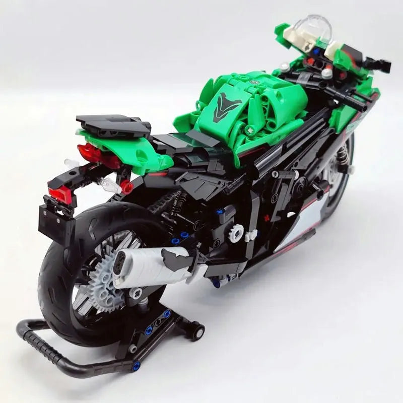 858PCS Technic MOC Kawasaki Ninja Motorcycle Motor Bike Model Toy Bui –  mycrazybuy store
