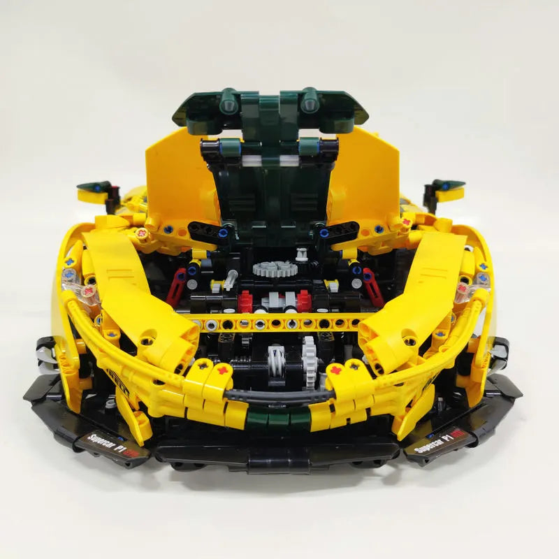 Building Blocks MOC 91101 Super Racing McLaren P1 Sports Car Bricks Toys - 14