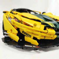 Thumbnail for Building Blocks MOC 91101 Super Racing McLaren P1 Sports Car Bricks Toys - 6