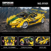 Thumbnail for Building Blocks MOC 91101 Super Racing McLaren P1 Sports Car Bricks Toys - 4