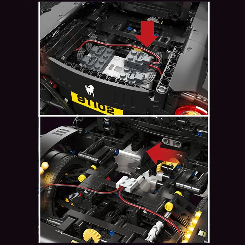 Building Blocks MOC 91102 Tech RC Motorized Ferrari F12 Racing Car Bricks Toy - 16