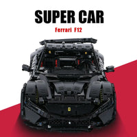 Thumbnail for Building Blocks MOC 91102 Tech RC Motorized Ferrari F12 Racing Car Bricks Toy - 12