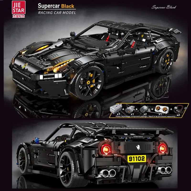 Building Blocks MOC 91102 Tech RC Motorized Ferrari F12 Racing Car Bricks Toy - 6