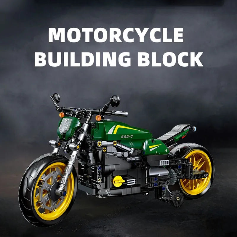 Building Blocks MOC Benelli 502C Bike RC Motorcycle Bricks Toys 91022 - 2
