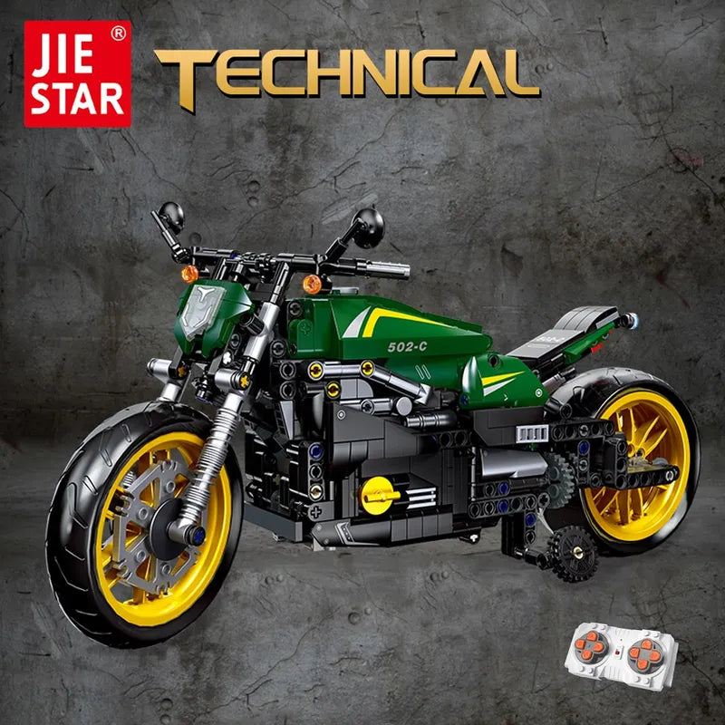 Building Blocks MOC Benelli 502C Bike RC Motorcycle Bricks Toys 91022 Construction Set Toys - 6