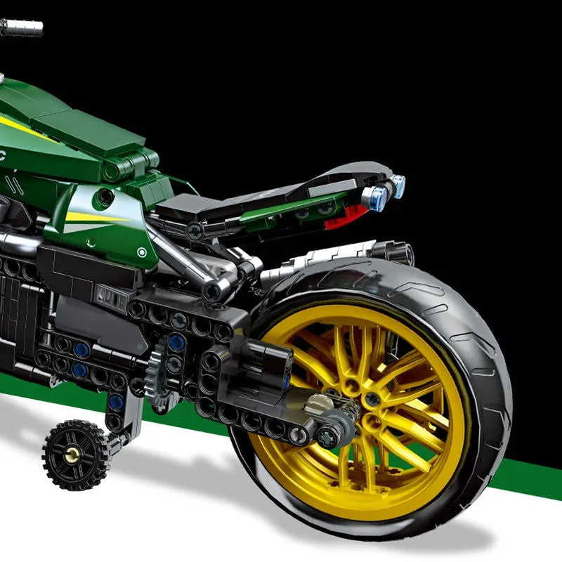 Building Blocks MOC Benelli 502C Bike RC Motorcycle Bricks Toys 91022 - 5