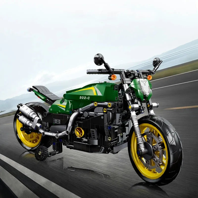 Building Blocks MOC Benelli 502C Bike RC Motorcycle Bricks Toys 91022 Construction Set Toys - 4